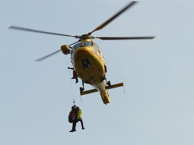 Erste Hilfe Hubschrauber